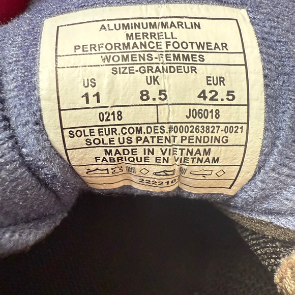 Merrell Moab 2 Vent Hiking Shoes Womens 11 Gray Blue Ventilator Lace Up Low Top - Picture 11 of 11